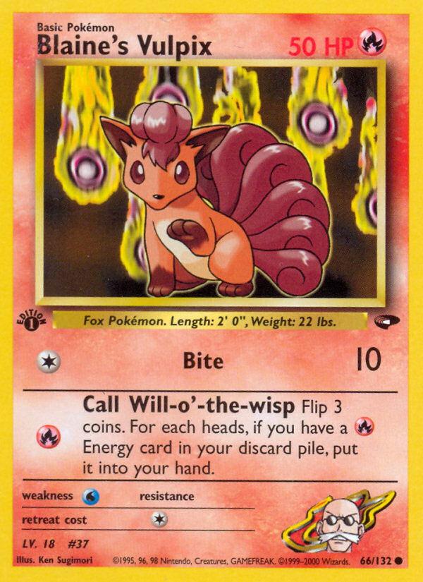 Blaine's Vulpix - Pokémon TCG Card