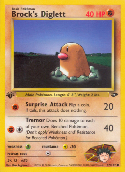 Brock's Diglett - pokemon TCG Card