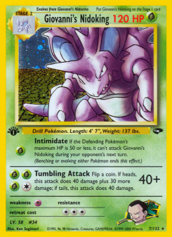 Giovanni's Nidoking - pokemon TCG Card