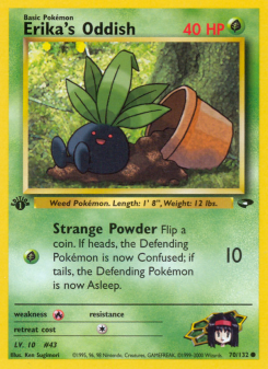 Erika's Oddish - pokemon TCG Card