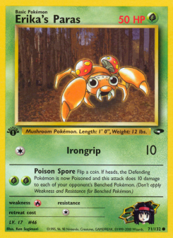 Erika's Paras - pokemon TCG Card