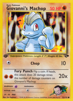 Giovanni's Machop - pokemon TCG Card