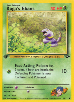 Koga's Ekans - pokemon TCG Card