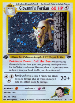 Giovanni's Persian - pokemon TCG Card