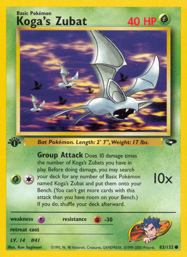 Koga's Zubat - Pokémon TCG Card