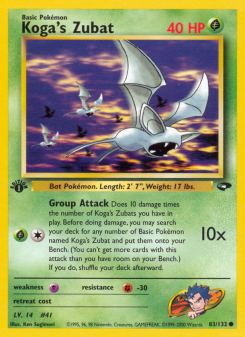 Koga's Zubat - pokemon TCG Card