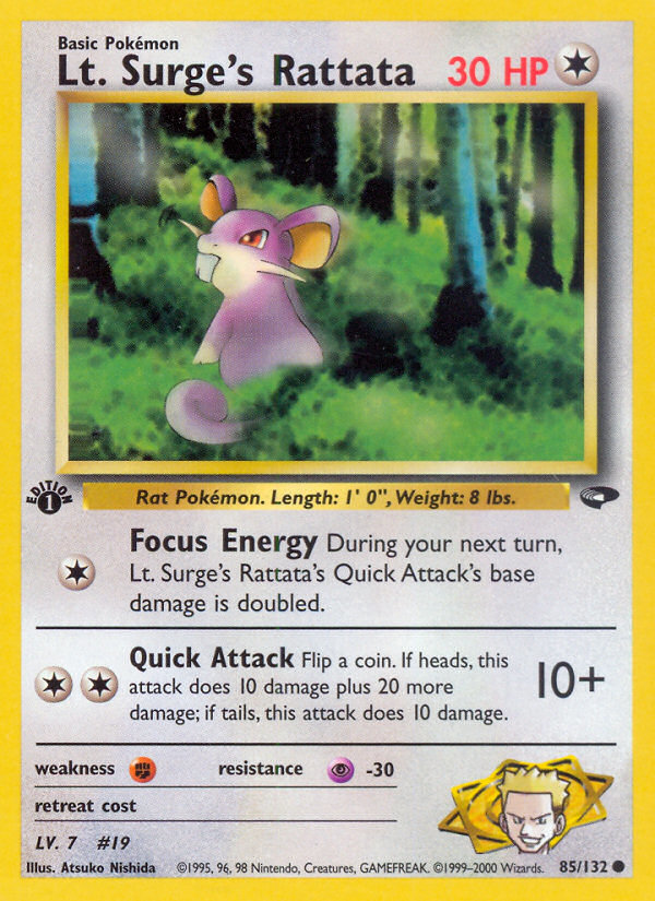 Lt. Surge's Rattata - Pokémon TCG Card
