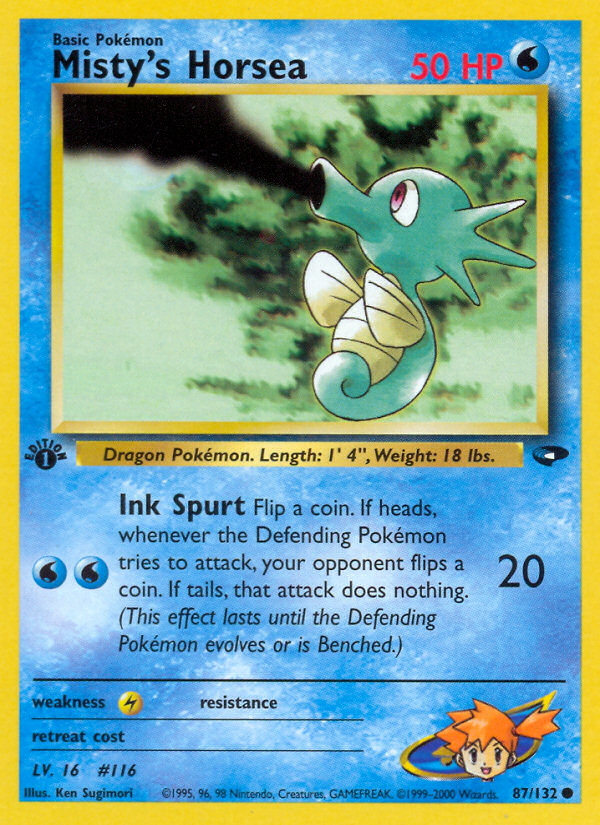 Misty's Horsea - Pokémon TCG Card