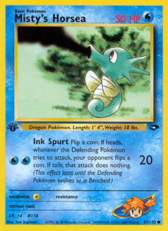 Misty's Horsea - pokemon TCG Card