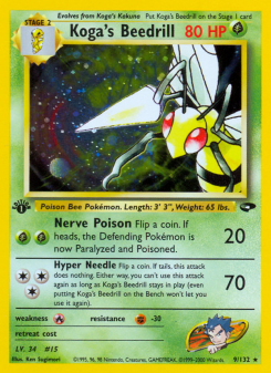 Koga's Beedrill - pokemon TCG Card