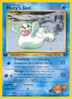 Misty's Seel - pokemon TCG Card