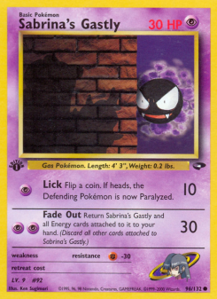Sabrina's Gastly - pokemon TCG Card