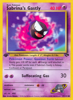 Sabrina's Gastly - pokemon TCG Card