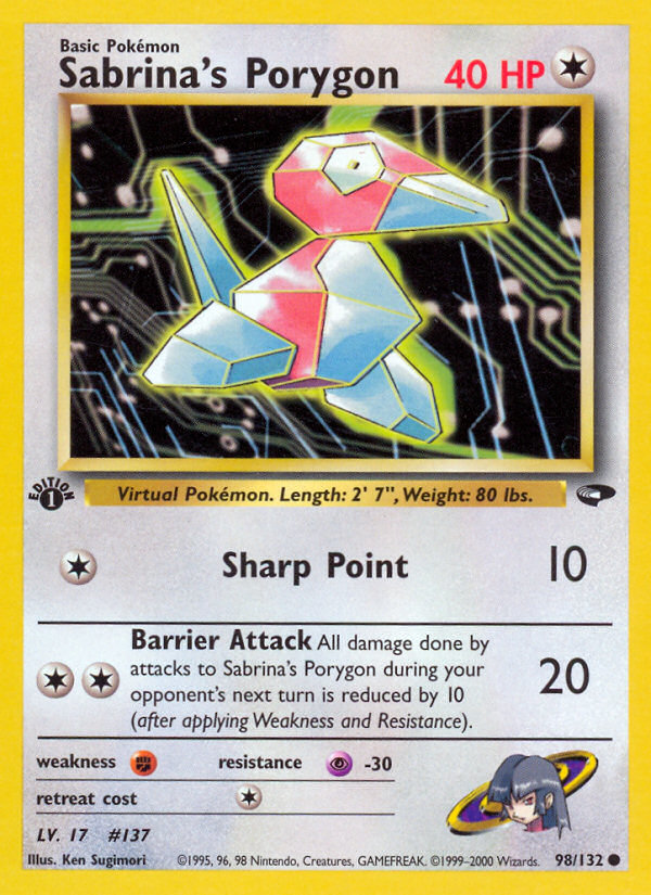 Sabrina's Porygon - Pokémon TCG Card