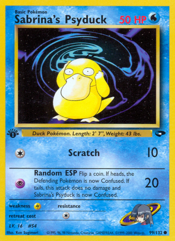 Sabrina's Psyduck - Pokémon TCG Card