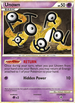 Unown - pokemon TCG Card