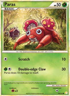 Paras - pokemon TCG Card