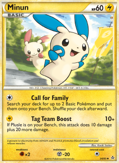Minun - pokemon TCG Card