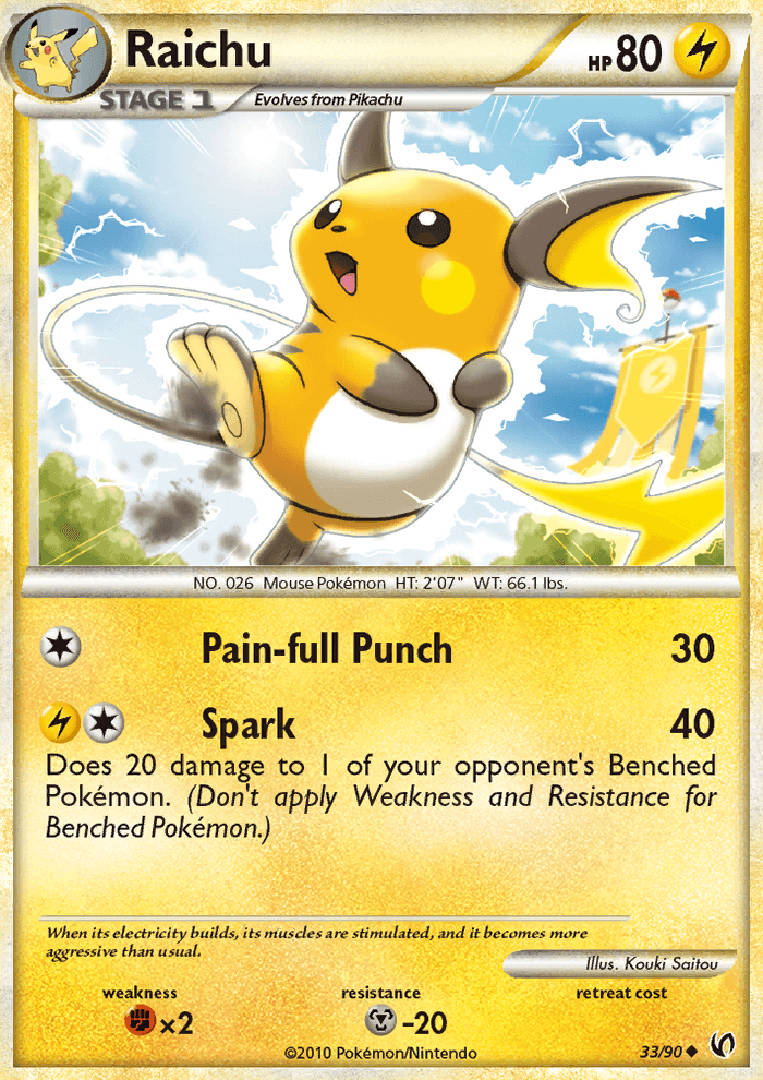 Raichu - Pokémon TCG Card