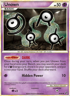 Unown - pokemon TCG Card