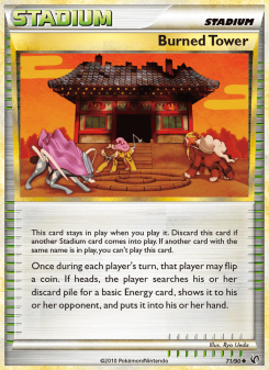 Burned Tower - pokemon TCG Card