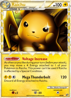 Raichu - pokemon TCG Card