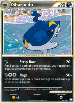 Sharpedo - pokemon TCG Card
