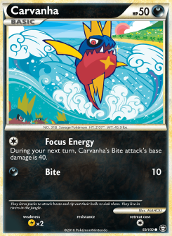 Carvanha - pokemon TCG Card