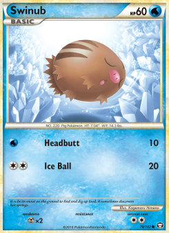 Swinub - pokemon TCG Card