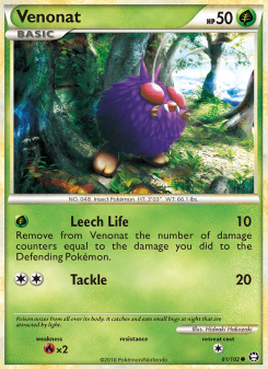 Venonat - pokemon TCG Card