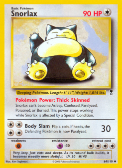 Snorlax - pokemon TCG Card