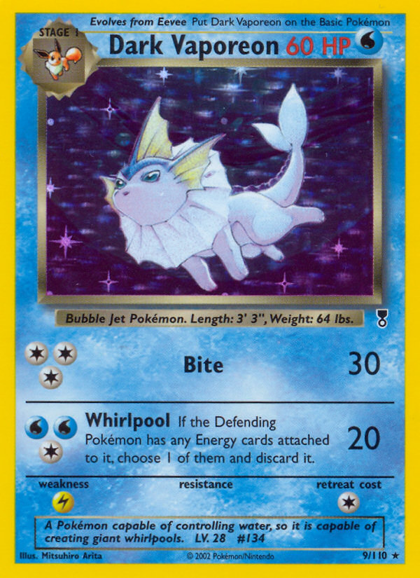 Dark Vaporeon - Pokémon TCG Card