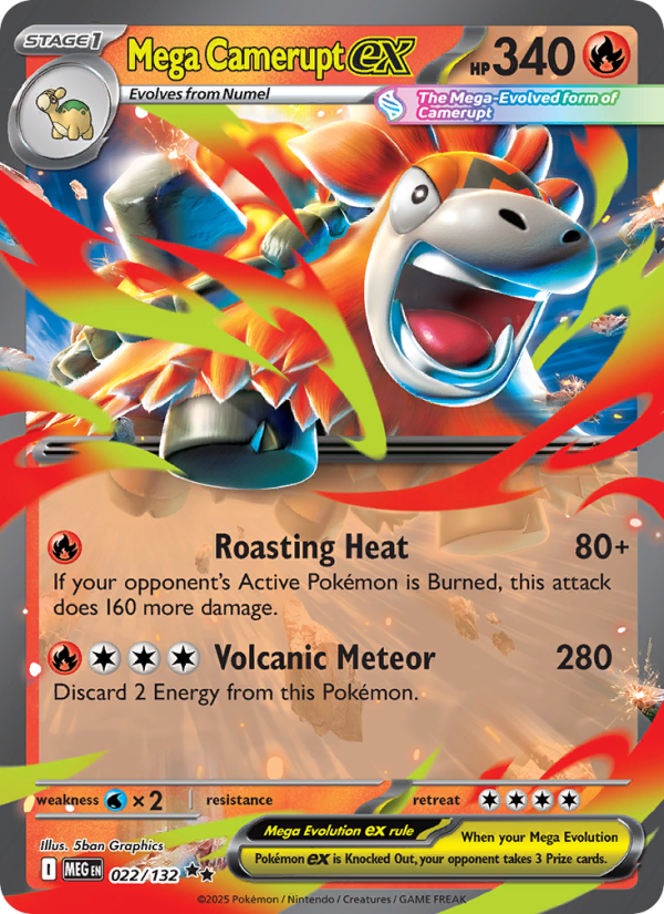 Mega Camerupt ex - Pokémon TCG Card