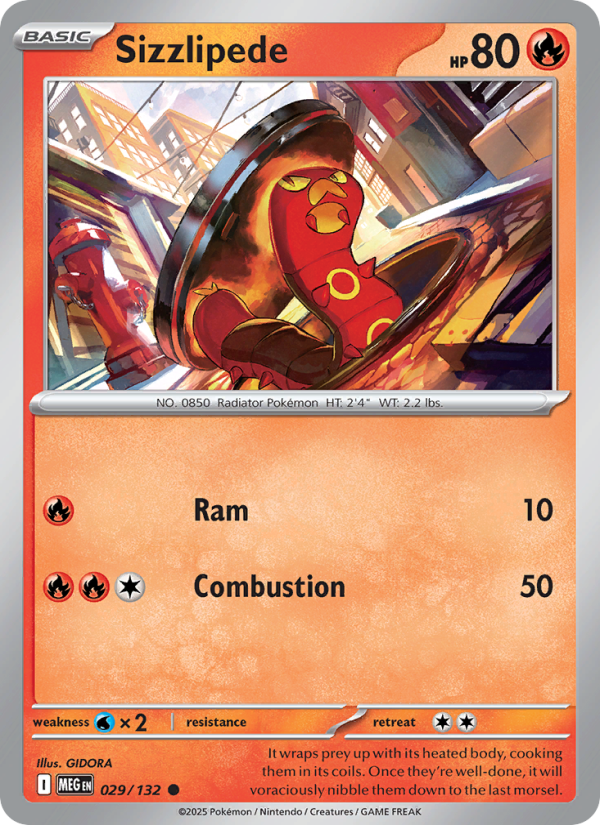 Sizzlipede - Pokémon TCG Card