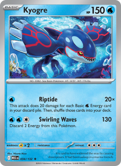 Kyogre - pokemon TCG Card