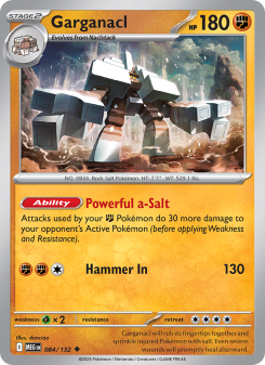 Garganacl - pokemon TCG Card