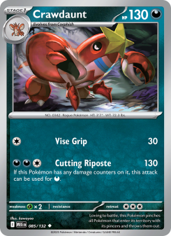 Crawdaunt - pokemon TCG Card