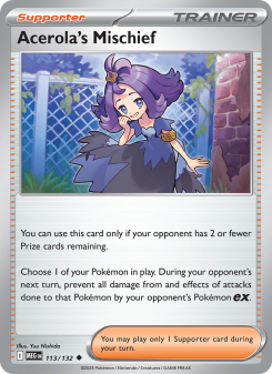 Acerola's Mischief - pokemon TCG Card