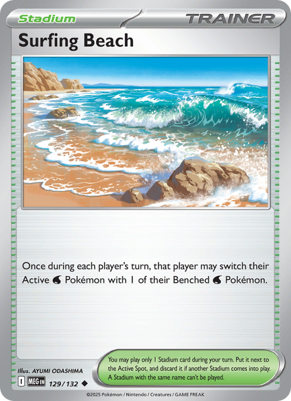 Surfing Beach - Pokémon TCG Card