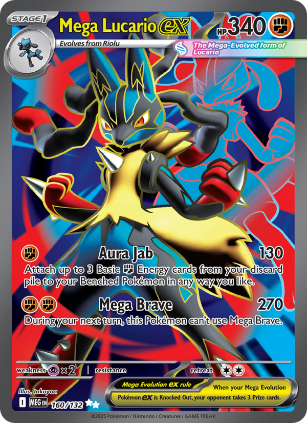 Mega Lucario ex - Pokémon TCG Card