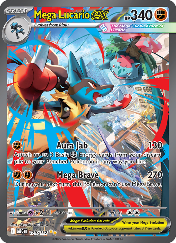 Mega Lucario ex - Pokémon TCG Card