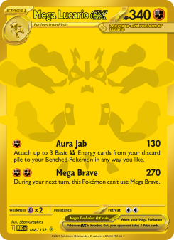 Mega Lucario ex - pokemon TCG Card