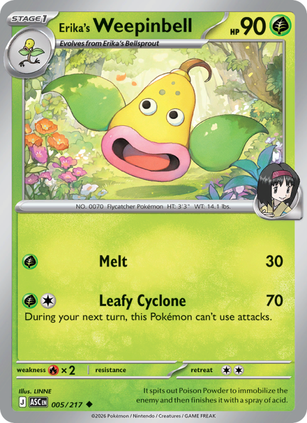 Erika's Weepinbell - Pokémon TCG Card