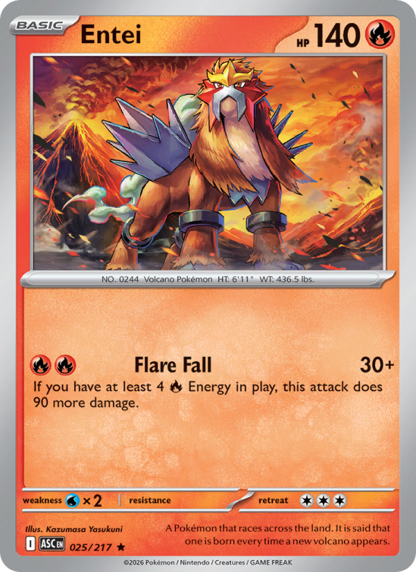 Entei - Pokémon TCG Card