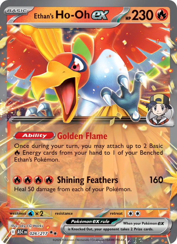 Ethan's Ho-Oh ex - Pokémon TCG Card