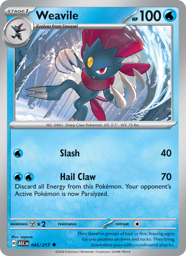 Weavile - Pokémon TCG Card