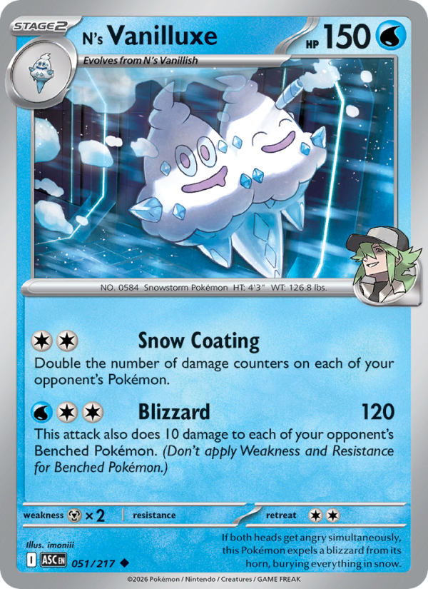 N's Vanilluxe - Pokémon TCG Card