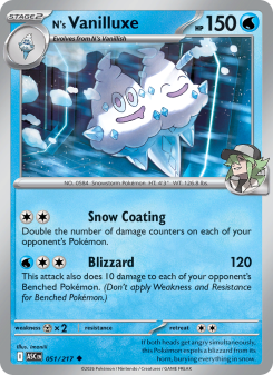 N's Vanilluxe - pokemon TCG Card
