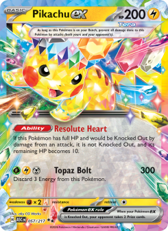 Pikachu ex - pokemon TCG Card