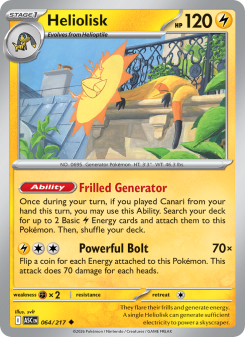 Heliolisk - pokemon TCG Card